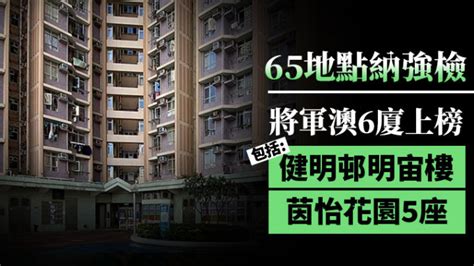 65地點納強檢 將軍澳6廈上榜包括健明邨明宙樓及茵怡花園5座（附名單） 星島日報