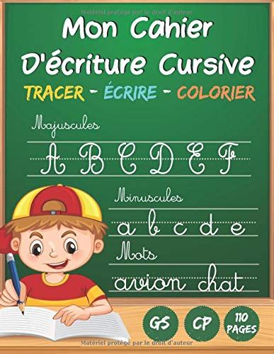 Buy Mon Cahier Décriture Cursive Tracer Ecrire Colorier Gs Cp