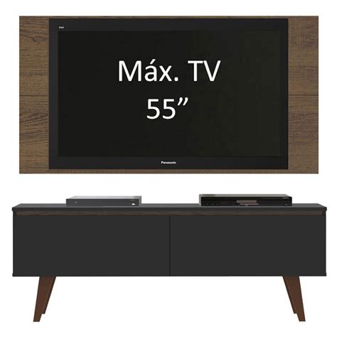 Ripley Mueble Y Panel Madesa Le Mans Para Tv Hasta Pulgadas Puertas