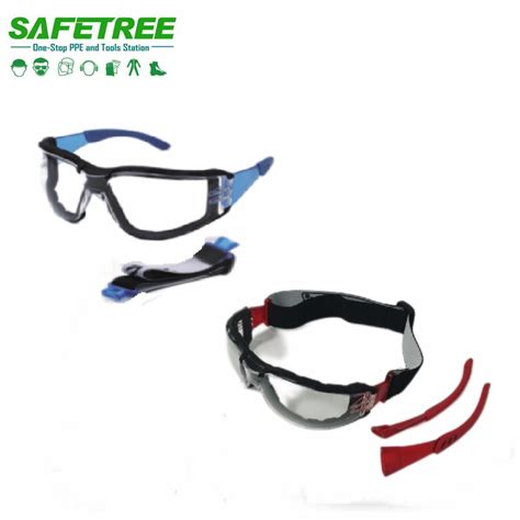 Ce En166 And Ansi Z87 1 Foam Lined Safety Glasses With Band And Soft