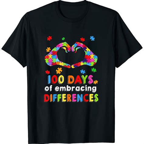 Womens Autism Awareness Embrace Differences Days Of School Iep T