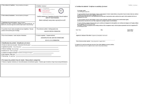 Veterinary health certificate template