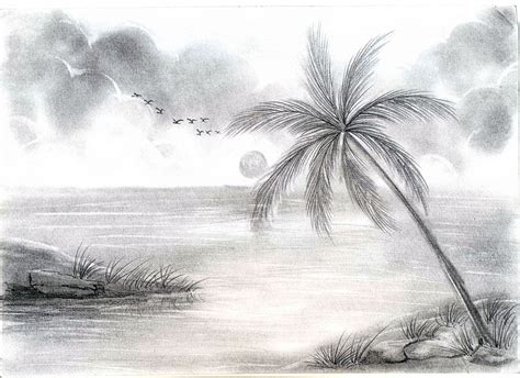 scenery drawing pencil shading  step  step guide  beginners