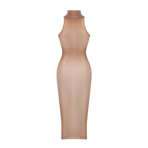 Damen Bodystockings Midikleid Bodycon Kleid Transparent Lingerie Nachtwäsche eBay