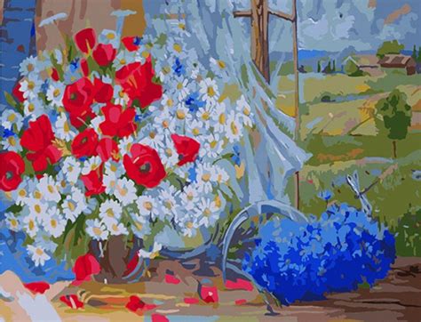 Картина по номерам "Полевые цветы"