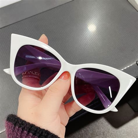 New Cat Eye Woman Fashion Big Fram Retro Shades Uv400 Sun Glass