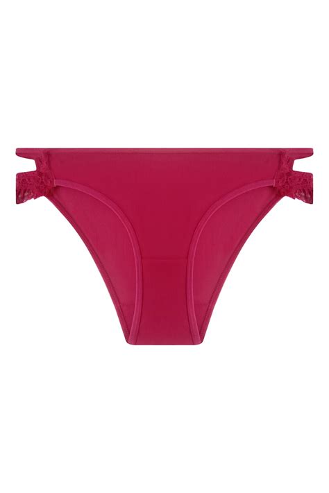 Clovia Low Waist Bikini Panty In Hot Pink With Cage Detailing Walmart