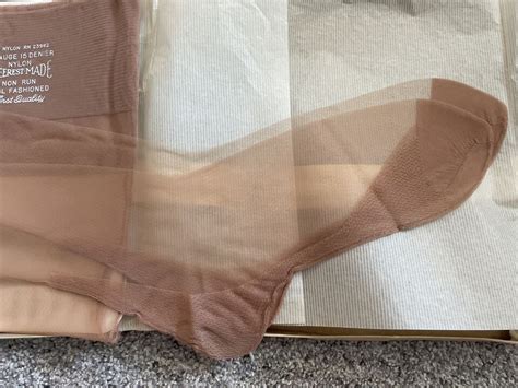 2 Pair Vintage Stockings Nylons Silk Maid Sheer Unknown Size Ebay