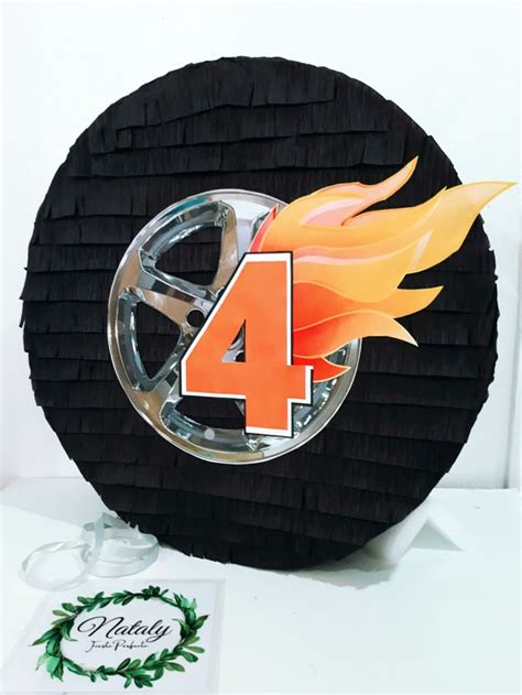 Piñata rueda Fiesta de hot wheels Cumpleaños de monster truck Cumpleaños de hot wheels