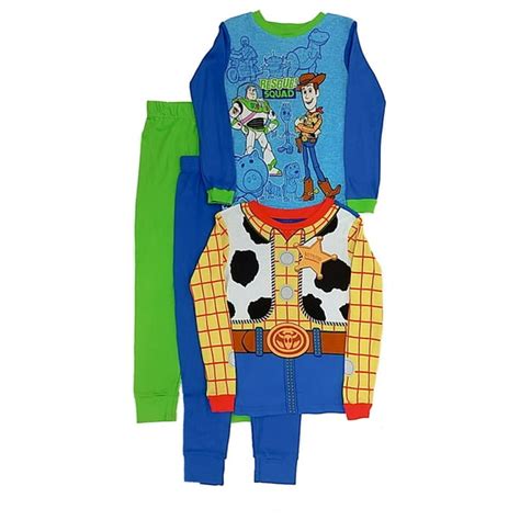 Disney Boys Toy Story 4 Sheriff Woody Rescue Squad 4 Piece Pajama Sleep