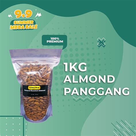 Jual Kacang Almond Panggang Kg Premium Roasted Almond Gram