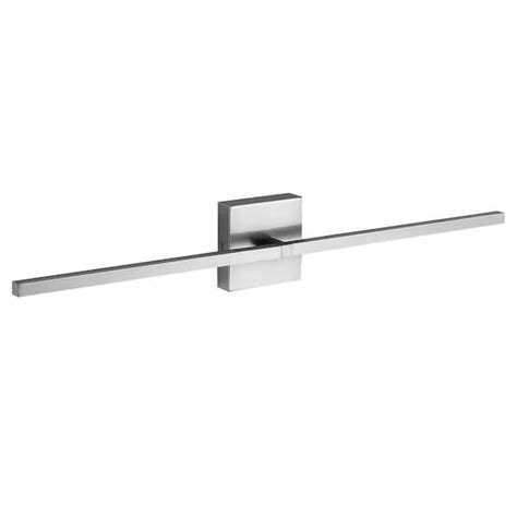 Kaisite 30 In 2 Light Brushed Nickel Led Vanity Light Bar Rotatable
