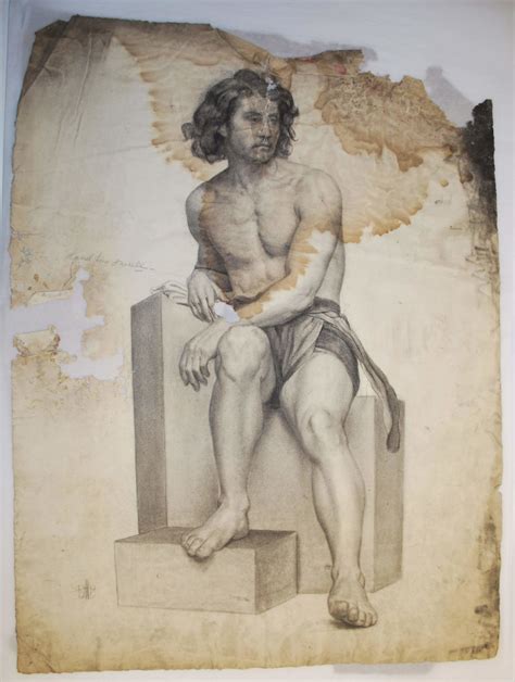 Study Of A Seated Male Nude The De Morgan Foundation
