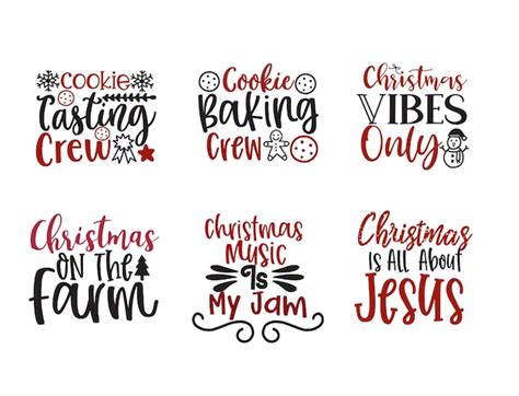 Premium Vector Christmas Bundle Tshirt Quotes Sayings And Phrase