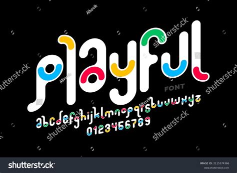 Playful Style Font Design Colorful Alphabet Stock Vector (Royalty Free ... 