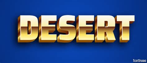 Desert Text Effect And Logo Design Word