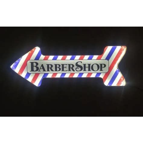 Placa Led Painel Luminoso Seta Barbearia Barber Shop Abajur Shopee Brasil