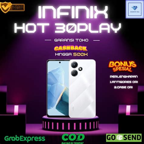 Jual Infinix Hot 30 Play 4GB 64GB Garansi Resmi Infinix 1 Tahun Shopee Indonesia