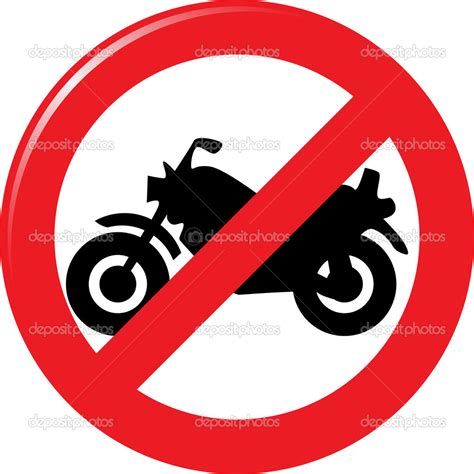 Panneau interdiction de moto — Image vectorielle renatas76 © #44086331