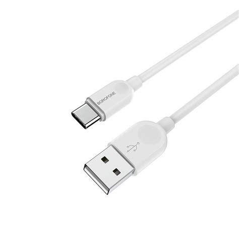 Кабель для зарядки Type-C Android BOROFONE BX14 |2м| Белый – фото ...