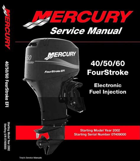 Mercury Outboard Repair Service Shop Manual 40 50 60 HP EFI Etsy