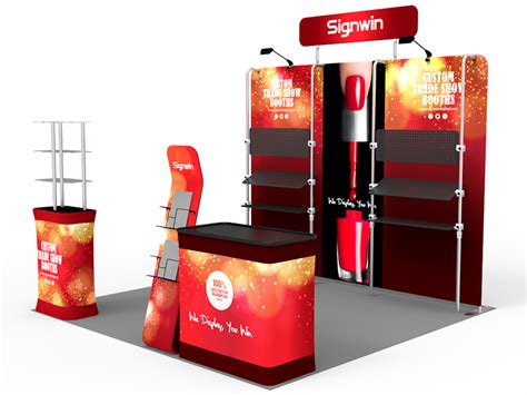 X Ft Custom Shelving Hangers Tension Fabric Trade Show Display Booth