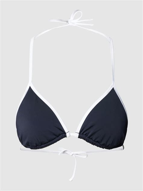 TOMMY HILFIGER Bikini Oberteil Mit Neckholder Dunkelblau Online Kaufen