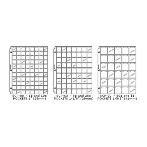 Gardmaster Coin Albums Pages With Rigid Safe Pockets Collectors