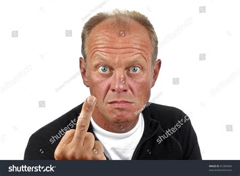 Man Showing Fuck Off Middle Finger Stock Photo Shutterstock