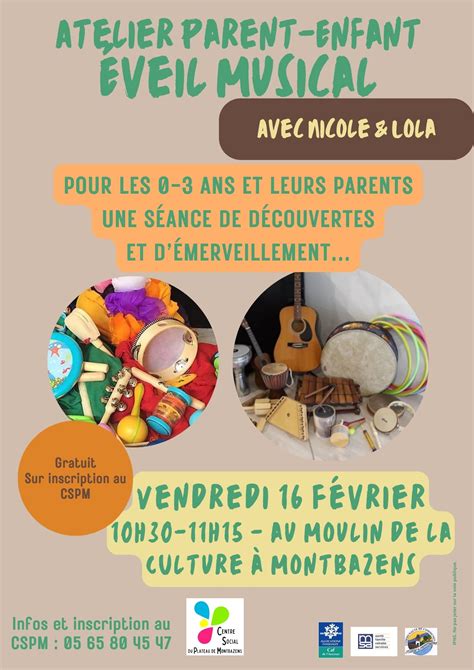 Actions Familles Atelier Parents Enfants Éveil Musical Centre