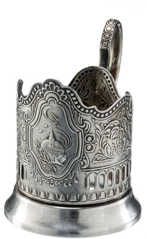 Подстаканник "Советский космос", мельхиор, Кольчугинский ...