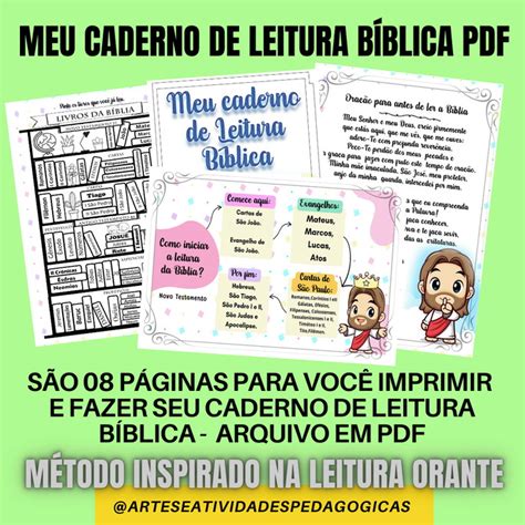 Caderno de Leitura Bíblica Católica pdf Elo7 Produtos Especiais