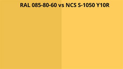 Ral 085 80 60 Vs Ncs S 1050 Y10r Ral Colour Chart Uk