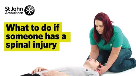 What To Do If Someone Has A Spinal Cord Injury First Aid Training