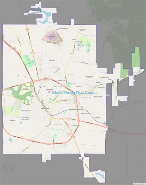 Map of Enterprise city, Alabama - Thong Thai Real