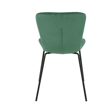 Chaise En Velours Vert Sapin Mira Maisons Du Monde