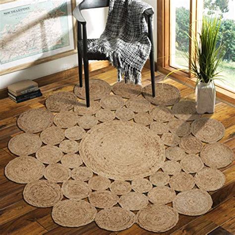 Lr Resources Jute Lr12030 Nat40rd Natural Round X 4 Ft Indoor Area Rug