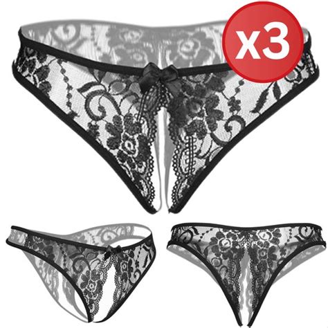 RENALUX Lingerie Erotisch Open Kruis String Open Kruis Slip Open Kruis Lingerie Bol