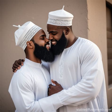 Gay Black Muslim Man Exudes Confidence And Love Stable Diffusion Online