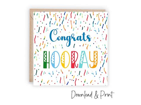 Congratulations Card To Download And Print Vase Of Simple Congrats