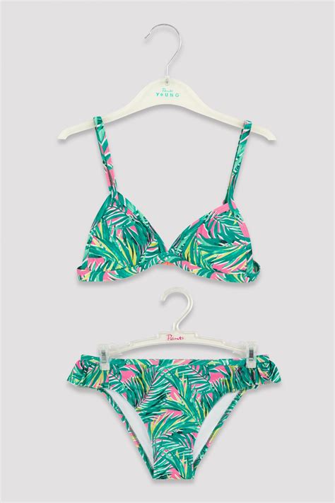 Penti Ok Renkli K Z Ocuk Palm Neon Triangle Bikini Set Fiyat Yorumlar Trendyol