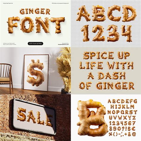ginger font healthy alphabet handmadefontcom