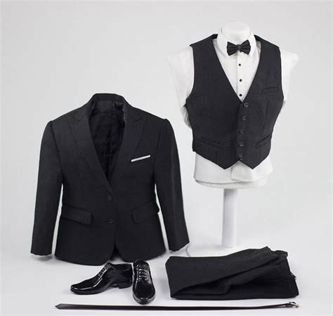 1 6 Men Business Suit Set For 12 Hot Toys PHICEN TBL M34 M35 Male Muscular Body EBay