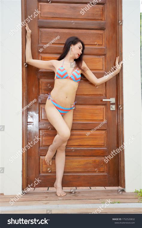 Portrait Beautiful Sexy Woman Bikini Standing Stock Photo Shutterstock