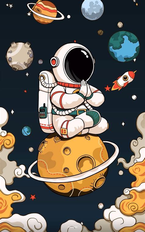 Top 95+ about astronaut cartoon wallpaper - Billwildforcongress