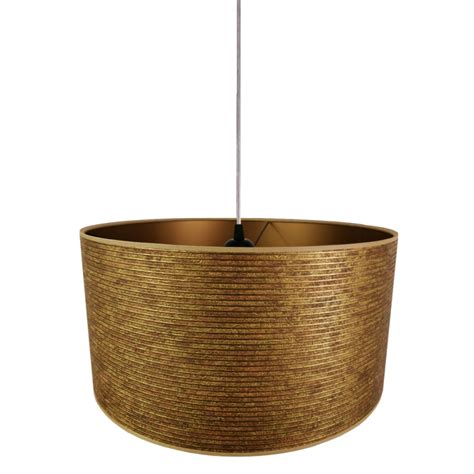 Lampa wisząca nowoczesna Soena Glamour Gold Stripes Apla Miedziana