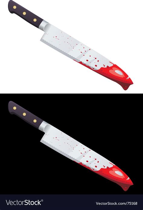 Bloody Knife Royalty Free Vector Image Vectorstock