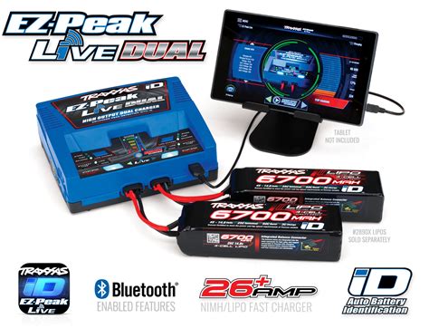 Traxxas TRX2973G Lader EZ Peak Live Duo Oplader 200W Nimh LiPo Met