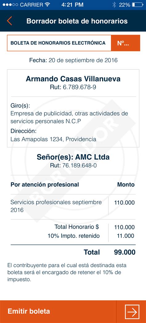 Certificado De Boletas De Honorarios Sii Image To U