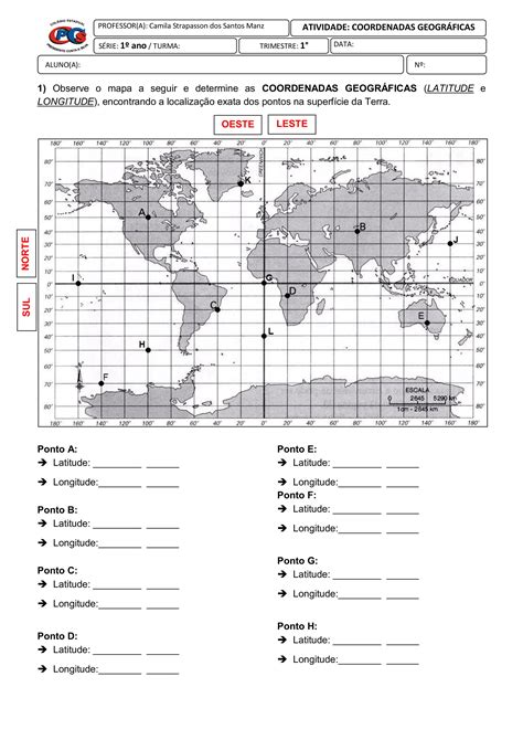 Atividades Sobre Coordenadas Geográficas Pdf